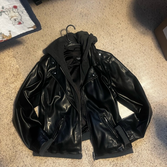 Torrid Black Leather Bomber Jacket - Picture 4 of 8